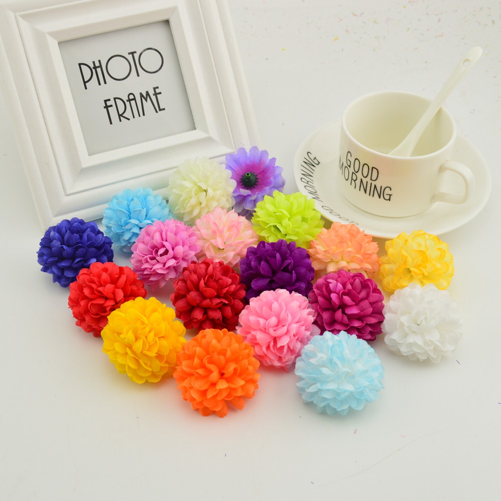 200PCS 5CM Silk Chrysanthemum  – обзор и цена Christmas Wreath Fake