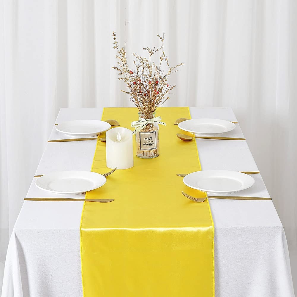 12x108 Inch Satin Wedding Tabl – обзор и цена Christmas Table Runner