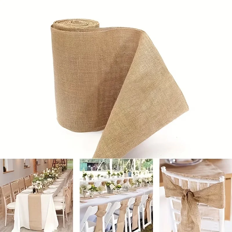 Natural Beige Burlap Roll 30cm – обзор и цена Christmas Table Runner