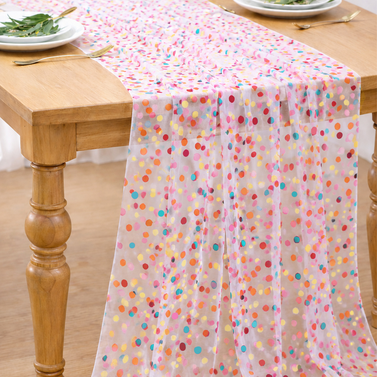 Colorful Dot Gauze Table Runne – обзор и цена Christmas Table Runner