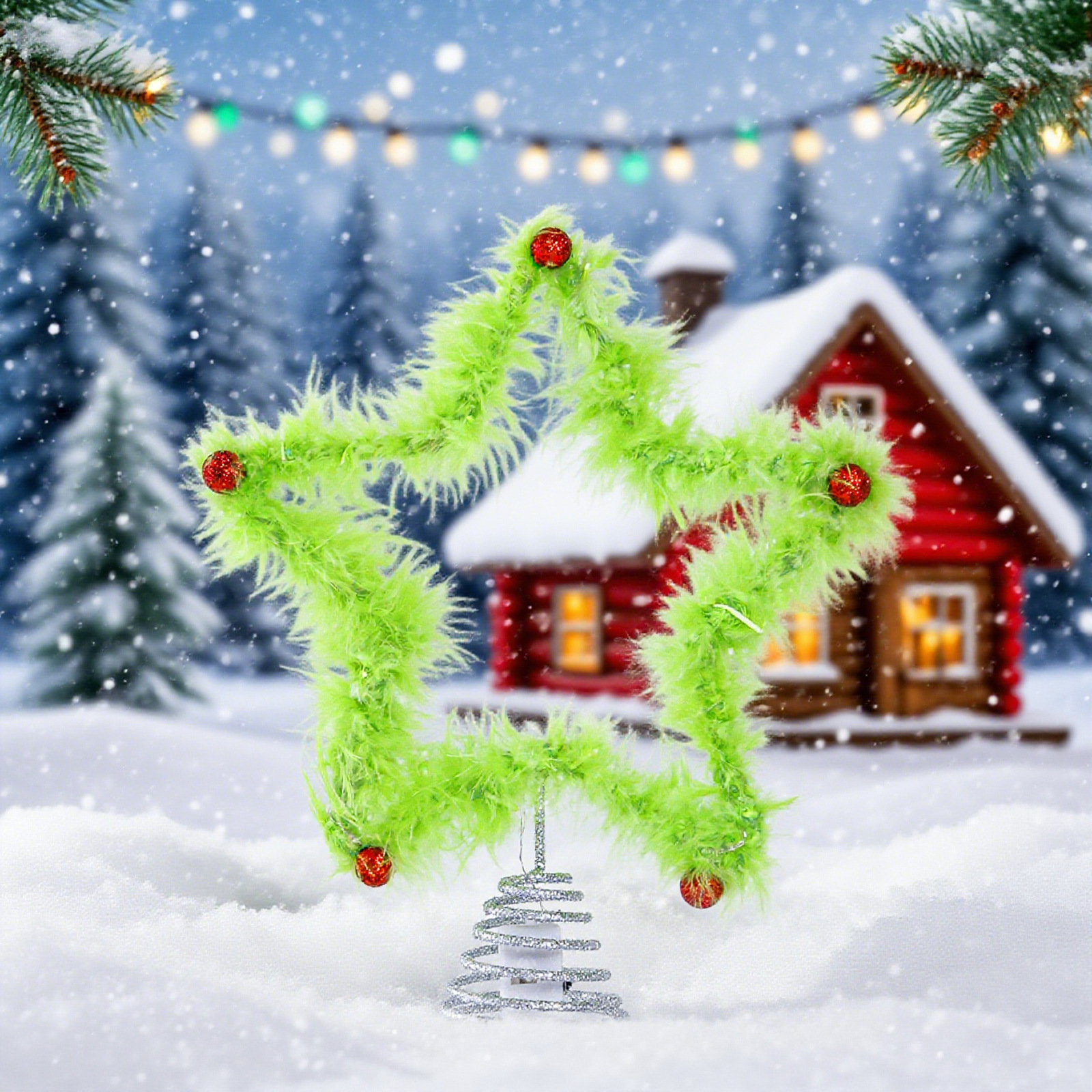 Christmas Fuzzy Grinch Star Tr – обзор и цена Star Tree Topper