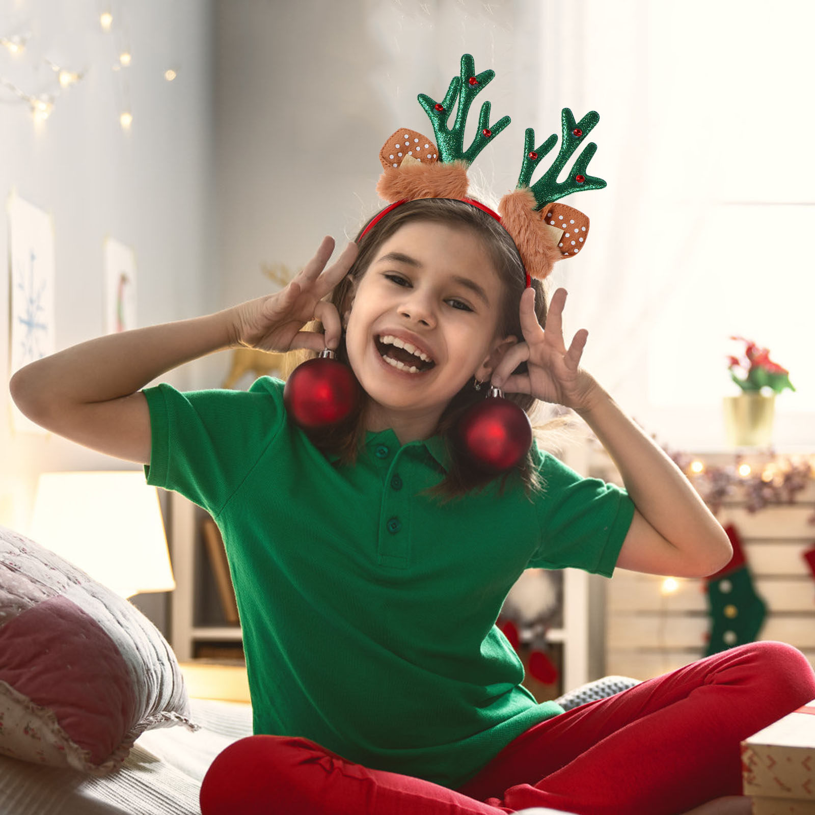 3Pcs Christmas Reindeer Antler – обзор и цена Reindeer Antlers Headband