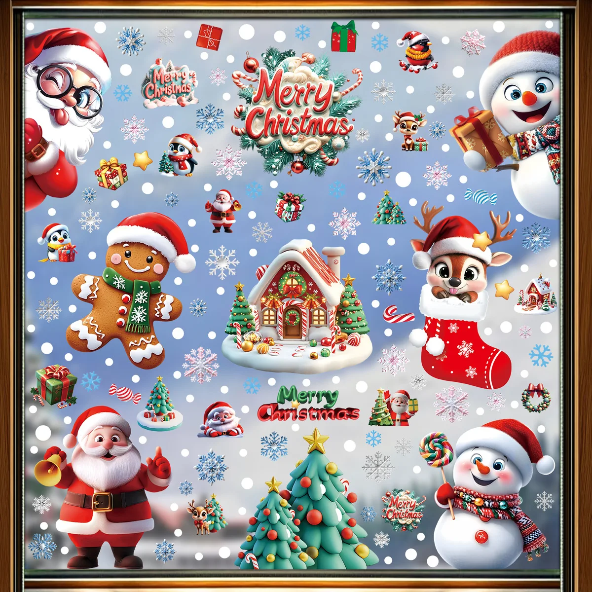 2025 Christmas Static Window C – обзор и цена Snowflake Window Decal