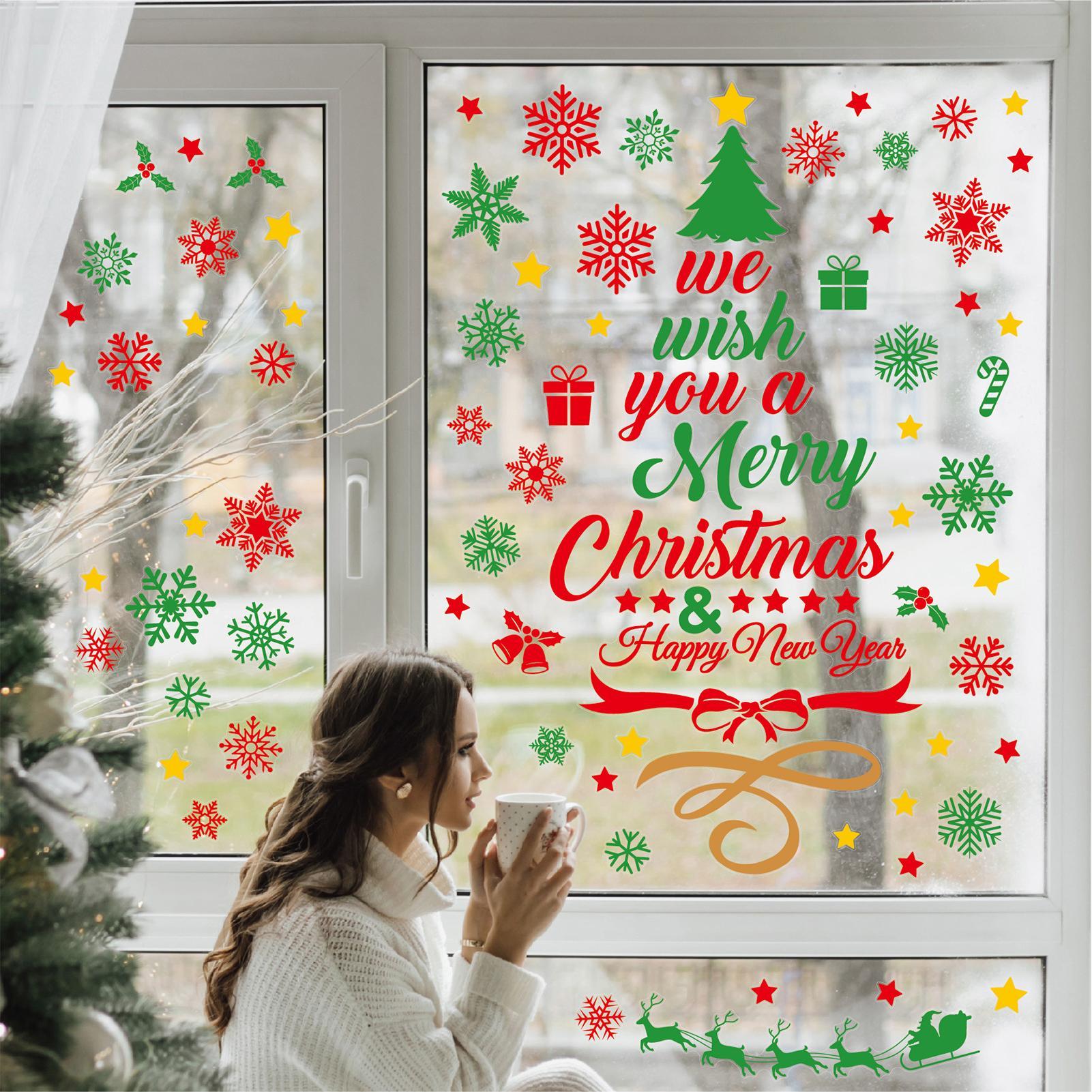 3 Pieces Christmas wall sticke – обзор и цена Snowflake Window Decal
