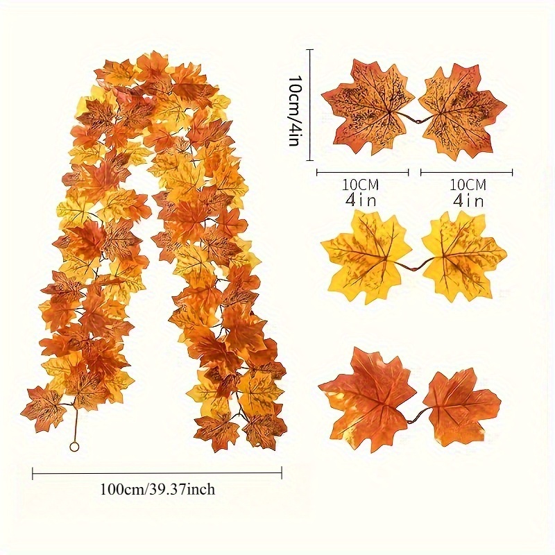 100CM Autumn Artificial Maple  – обзор и цена Christmas Wreath Fake