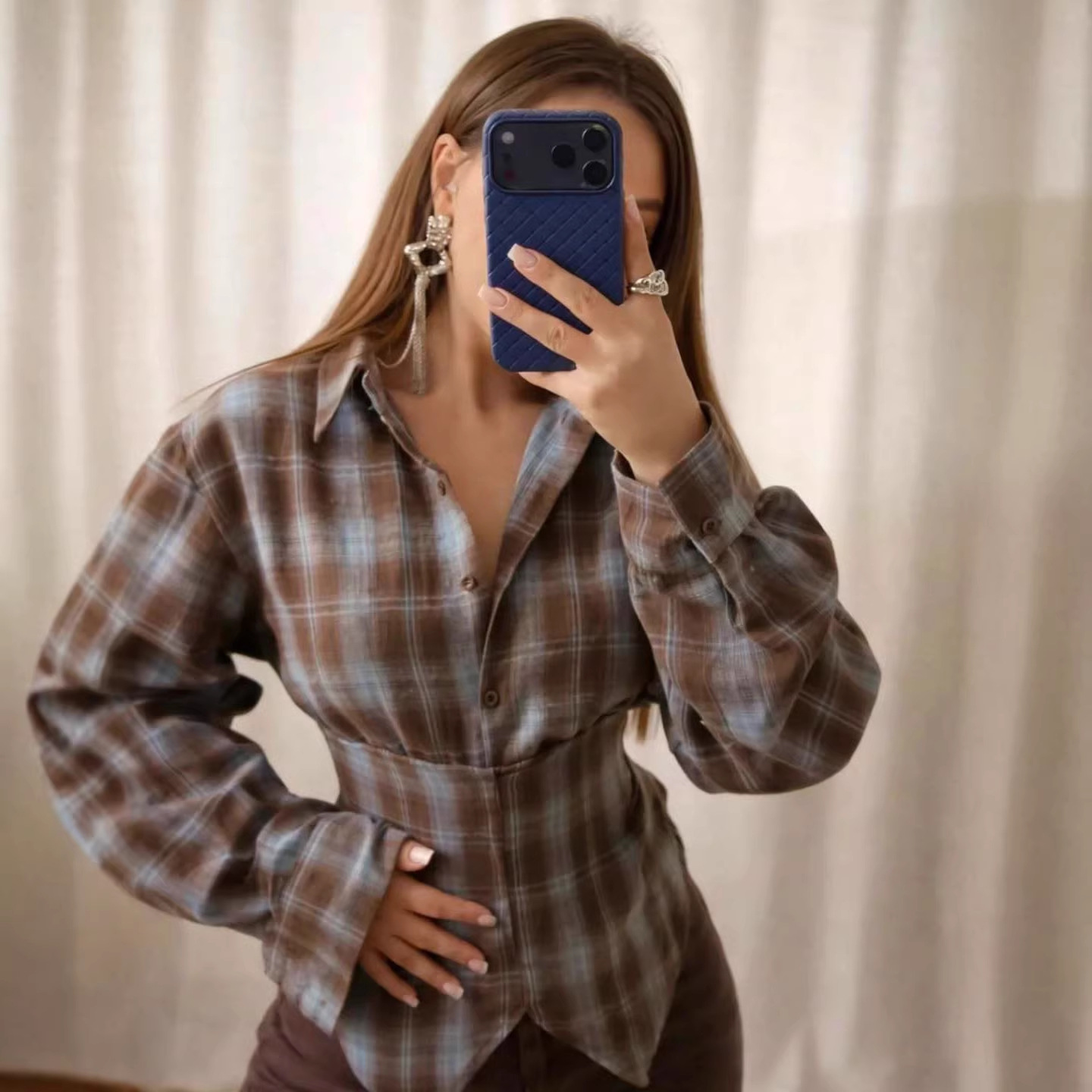 Loose Women's Plaid Blouse Vin – обзор и цена Christmas Throw Blanket