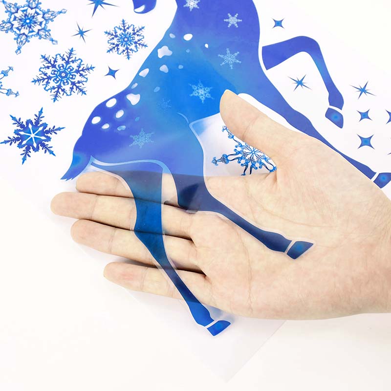 Christmas Window Stickers Elk  – обзор и цена Snowflake Window Decal