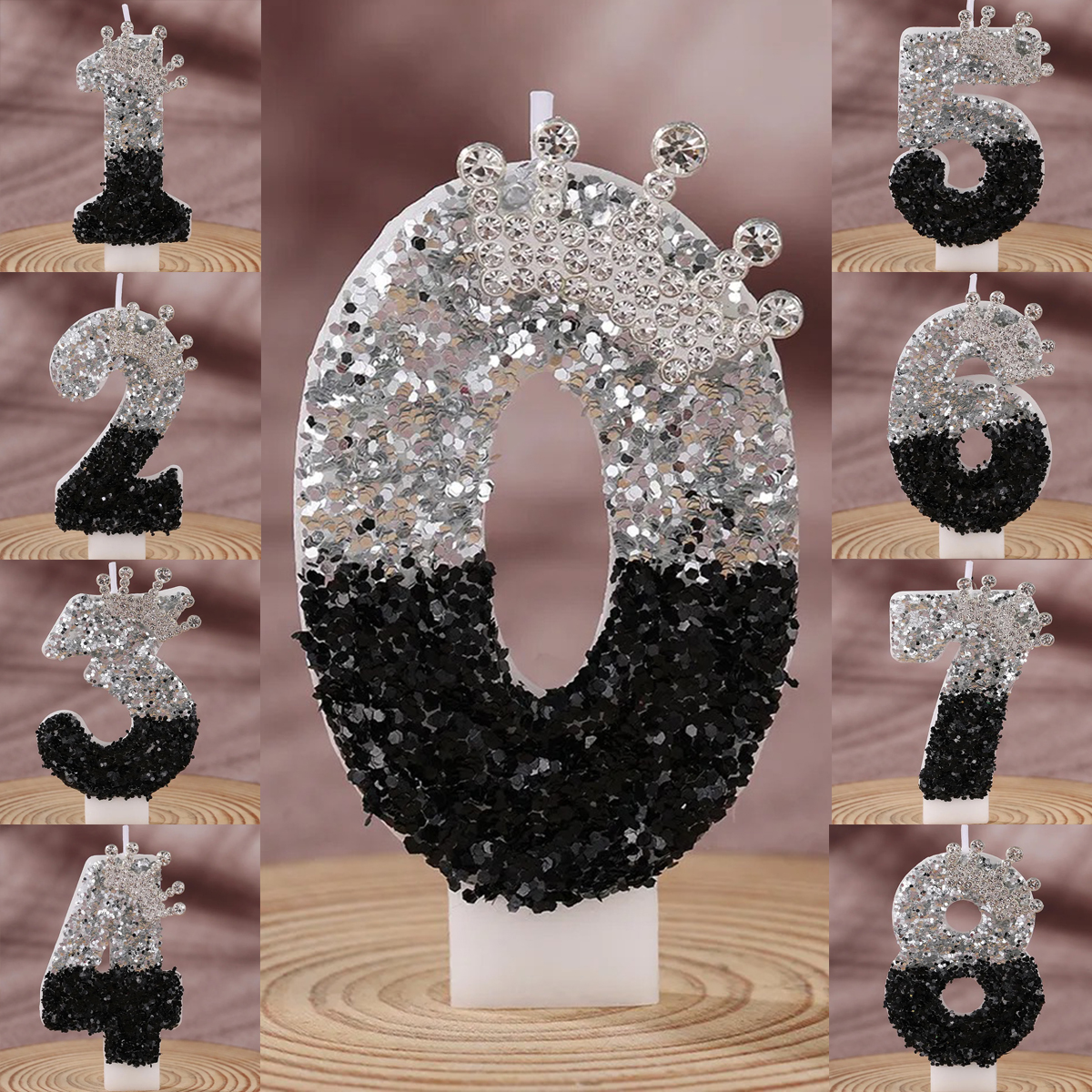 Black Silver Gradient Crown Ha – обзор и цена Holiday Candle Set