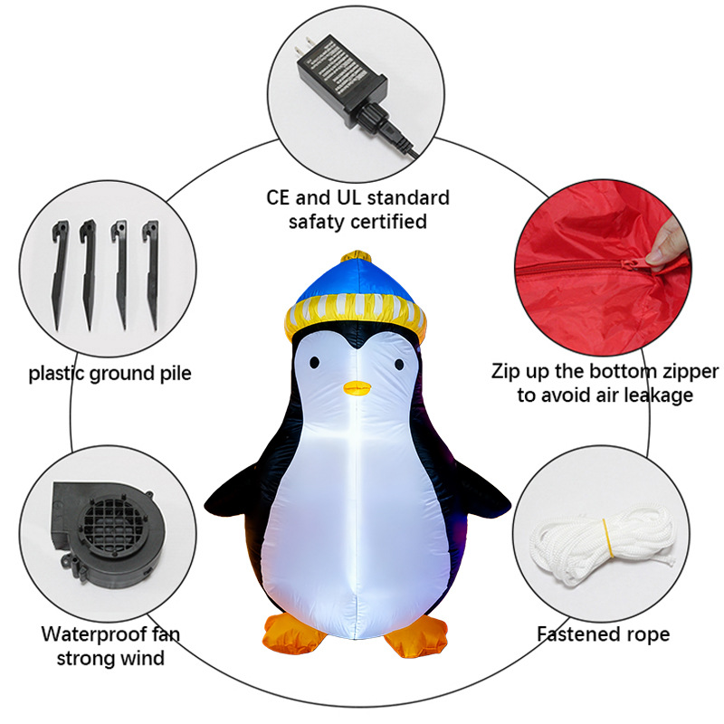 1.5M Christmas Penguin Inflata – обзор и цена Christmas Lights Outdoor