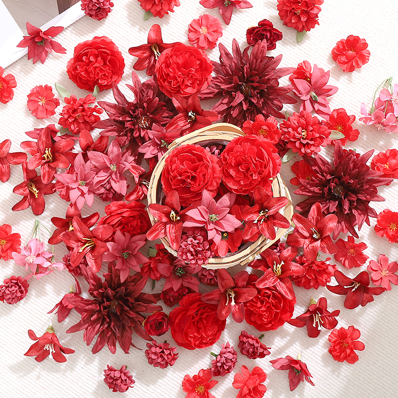 20Pcs Red Artificial Flowers H – обзор и цена Christmas Wreath Fake