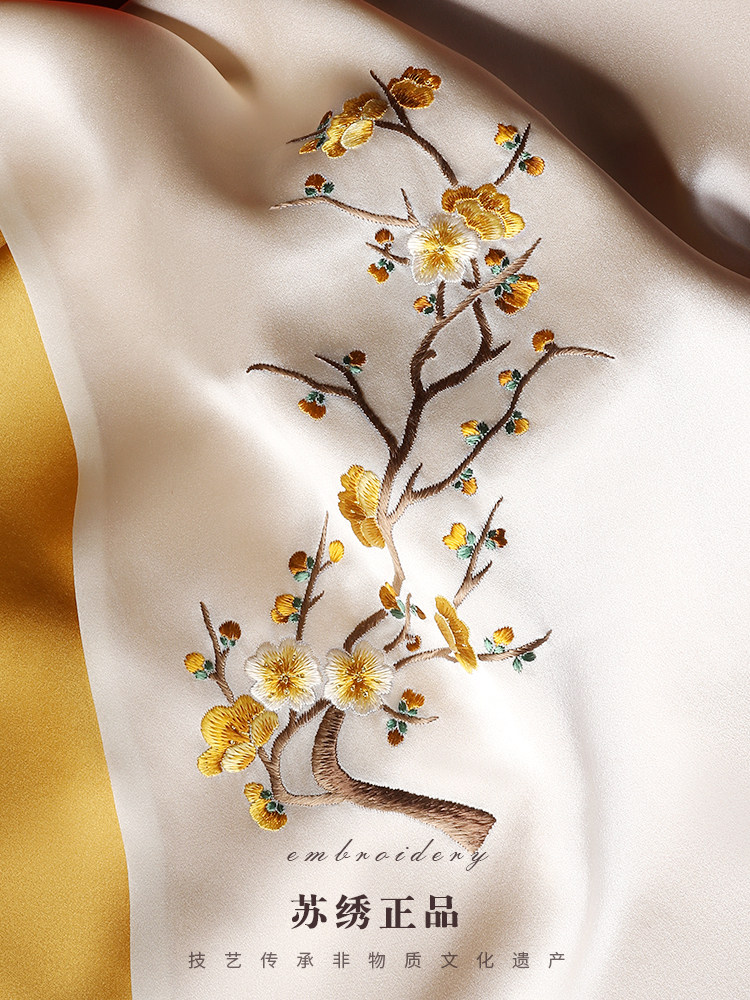 Embroidered Suzhou Silk Scarf  – обзор и цена Gift Box Wrap Set